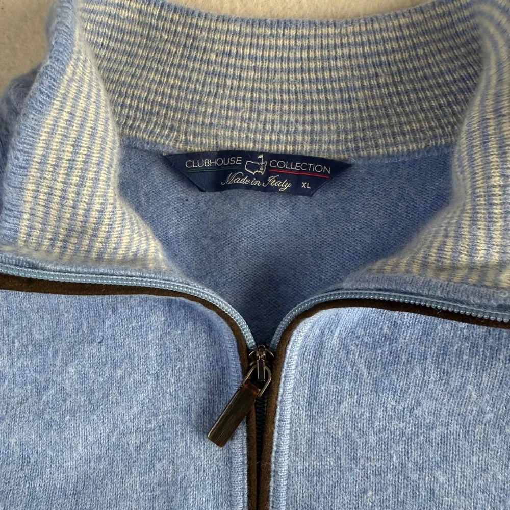 Clubhouse Collection Masters Blue Golf Sweater Men's XL Made in Italy